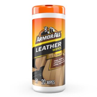 Armor All Leather Car Cleaning Wipes With Beeswax, 20 Count Revive