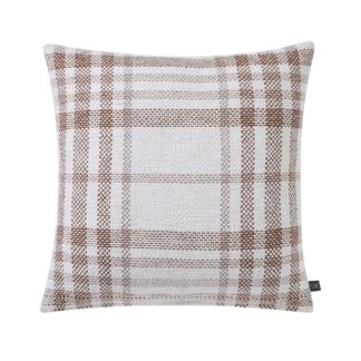 My Texas House 20" x 20" Aurelia Ginger Plaid Cotton Decorative Pillow Cover