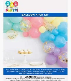 321 Party Balloon Arch Kit