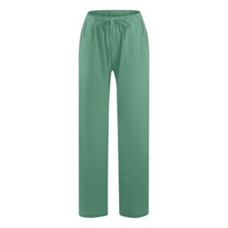 Otvok Women's Straight Leg Pants Solid Cotton Linen Drawstring (UPC 83456)