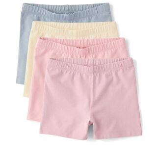 The Children's Place Girls Cartwheel Shorts 4-Pack Cream