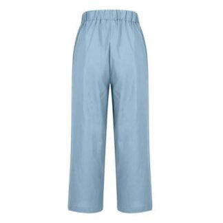 Xzbqbs Cropped Linen Pants Women Summer Petite Plus Size Capri Pants Elastic Wide Leg Crop Pants Beach Trousers with Poc