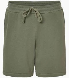Fnnxeal Mens Fleece Shorts with Elastic Waistband, Pull-On Lounge Sweat Shorts in Army Green, Casual Athletic Drawstring