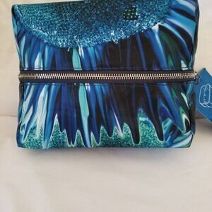 Sonia Kashuk Cosmetic Bag Stand & Stow Blue Floral
