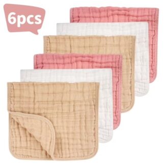Qissep Muslin Burp Cloths 100% Cotton Baby Burp Cloths