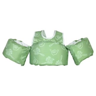 Paddle Pals U.S. Coast Guard Approved Life Jacket for Children (33-55 lbs.) – Safety Swim Vest with Arm Bands, Green Tro