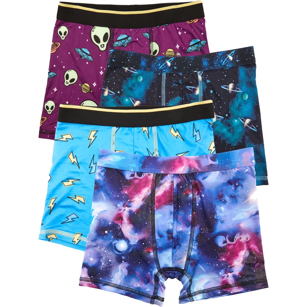 Four-Pack of Wonder Nation Printed Boxer Briefs. These