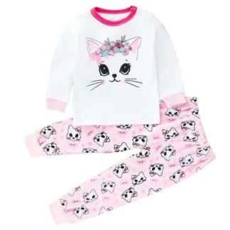 Kid Pajamas Girls Toddler Soft Pajamas Infant Solid Snug Fit Long