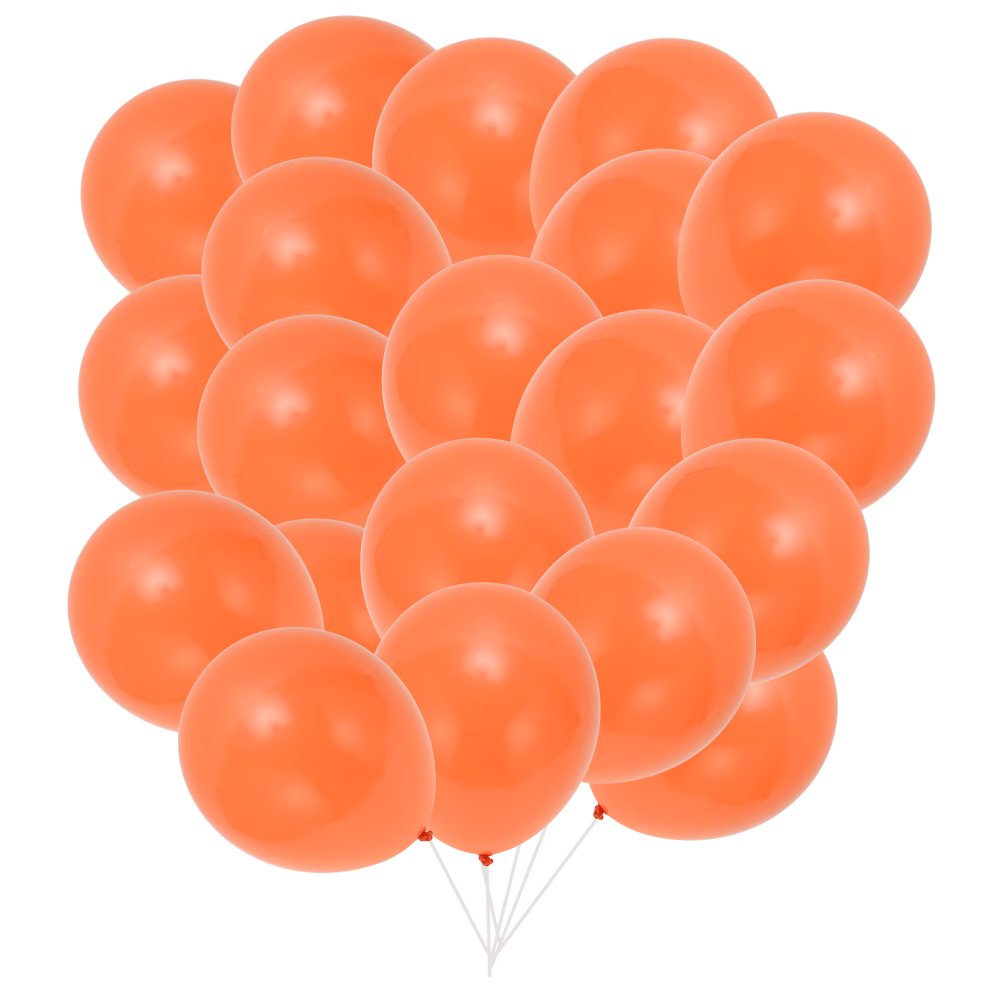 Unique Bargains 20Pcs Latex Party 10 Inch Helium Balloons Orange