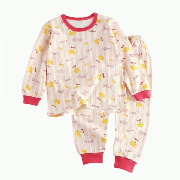 Gubotare Toddler Girls 2-Piece Long Sleeve Pajama Set, Pink, 4T-5T