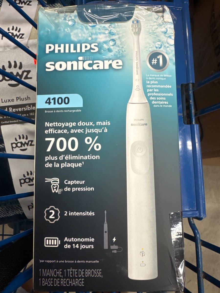 Philips Sonicare 4100 Plaque Control Rechargeable Electric Toothbrush - HX3681/23 - White
