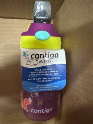 Contigo Kids Water Bottle with Redesigned AUTOSPOUT Straw, 14 oz, Grape Forest Haven