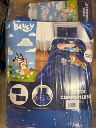BBC Studios Bluey Blue 5 Piece Twin Bed Set w/ Sham, 100% Microfiber