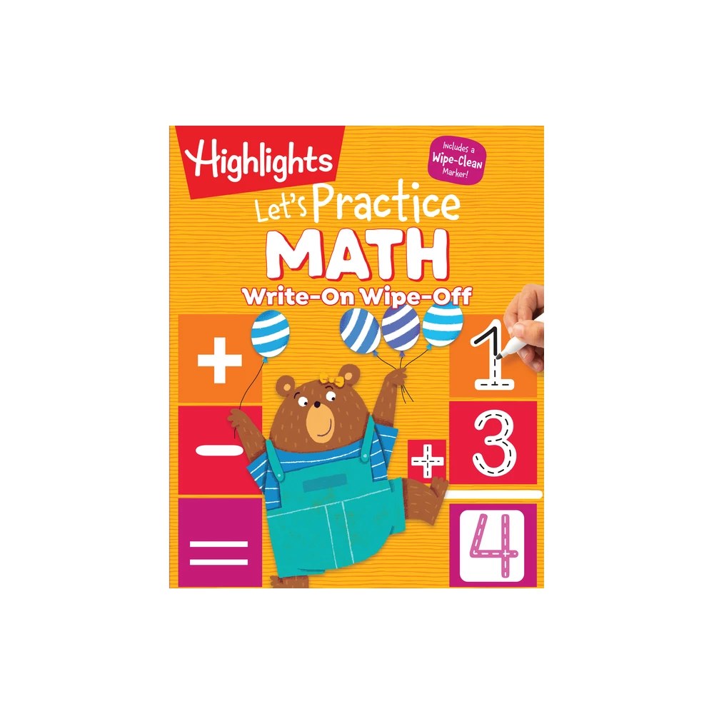 Write-On Wipe-Off Let's Practice Math - (Highlights Write-On Wipe-Off Fun to Learn Activity Books) (Spiral Bound)