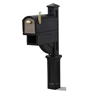 Step2 MailMaster Hudson Mailbox | Black Mailbox with Newspaper Holder