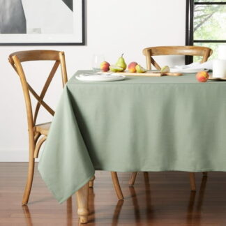 Mainstays Yale Fabric Tablecloth Green 60 W x 84 L Rectangle
