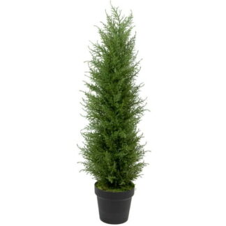 Northlight 3 Artificial Cedar Pine Petite Arborvitae Tree in Round Pot Unlit