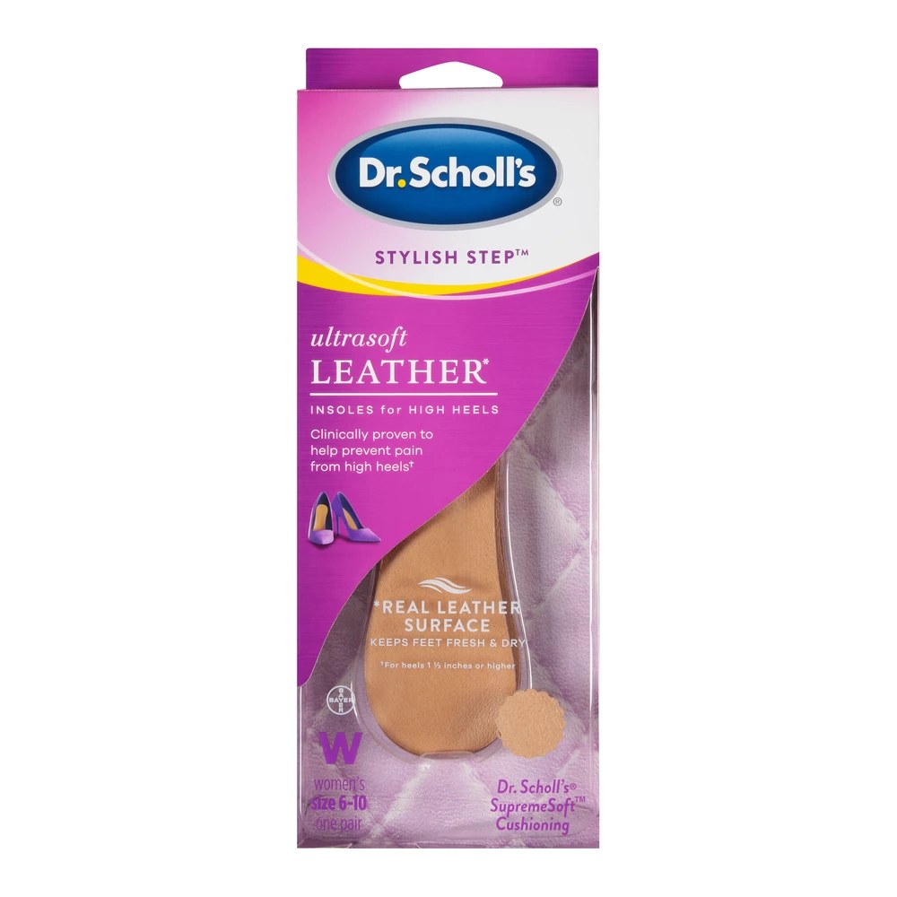 Dr. Scholl s Women’s Stylish Step Leather Insoles For High Heels