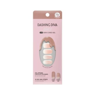 Dashing Diva Glaze Semi-Cured Gel Nails  Velvet Blush  32 Count