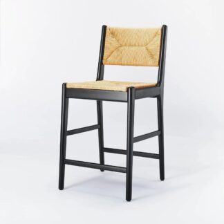 Sunnyvale Woven Counter Height Barstool Black - Threshold™ designed with Studio McGee