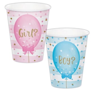 Creative Converting 336068 Gender Reveal Balloons Cups 8 Count