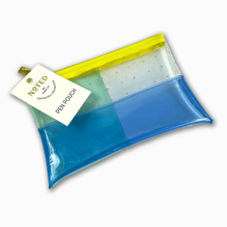 Pencil Case  Pen Pouch W/ Zipper School Supplies Transparent Blue Color