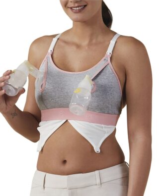 BRAVADO! DESIGNS Women’s Hands-Free Clip and Pump Strapless Pumping Accessory | Dove Heather | S