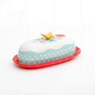 The Pioneer Woman Flea Market Decorated Floral 6.4" Butter Dish