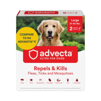 Advecta Ultra Flea and Tick Prevention for Dogs - Large Dog Flea and Tick Treatment & Control - Mosquito Repellent - Fas