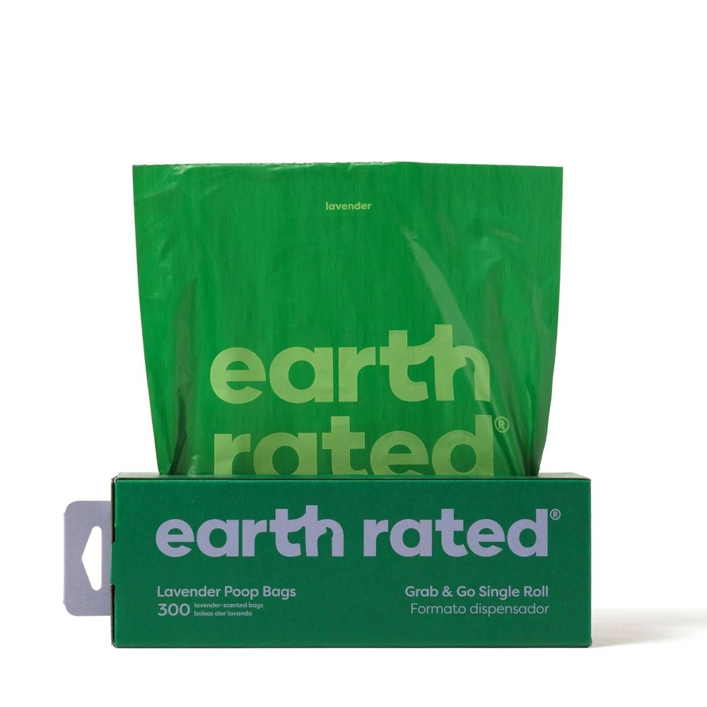 Earth Rated Lavender Scent Large Single Roll Waste Dog Disposal Bags - 300ct: Scented, Odor Control