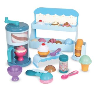 Learning Resources Swirly Scoops Ice Cream Shoppe, Ice Cream Playset, Pretend Play Food, Ages 2 +