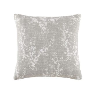 Home Collection Cotton Decorative Throw Pillow Cover, Willow Light Gray