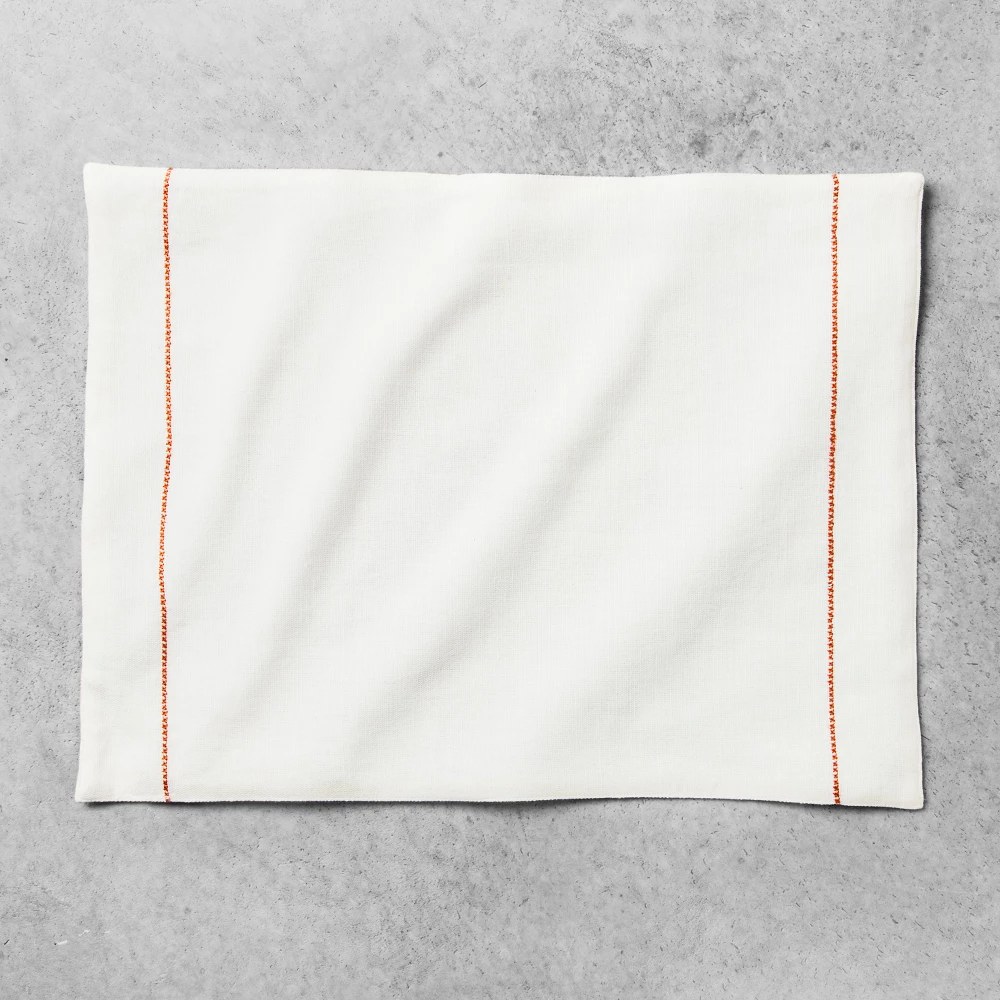 Embroidered Placemat - Cream (Ivory)/Coral - Hearth & Hand with Magnolia