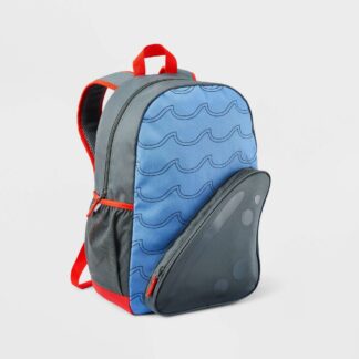 Cat & Jack Shark Kids 16.5 Backpack with Adjustable Shoulder Straps