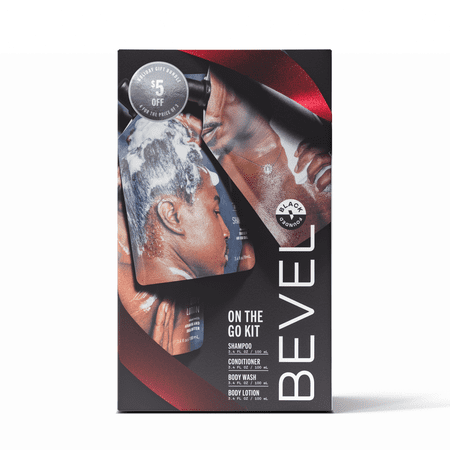 BEVEL On-The-Go Hair Treatment Holiday Gift Set - Trial Size - 13.6 fl oz/4pk