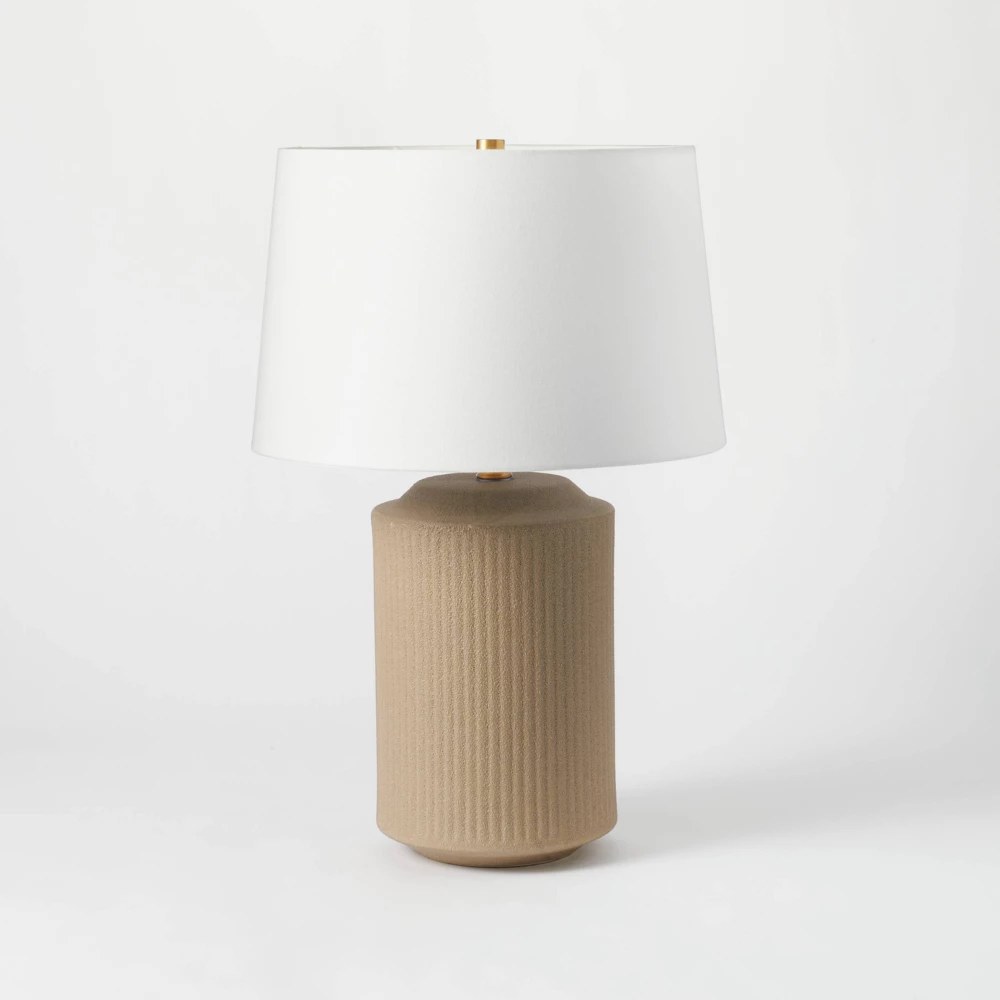 Ceramic Assembled Table Lamp (Includes LED Light Bulb) Gray - Threshold designed with Studio McGee