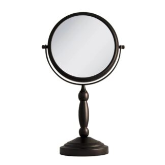 9" Round Two-Sided Swivel Vanity Makeup Mirror Oil Rubbed Bronze - Zadro