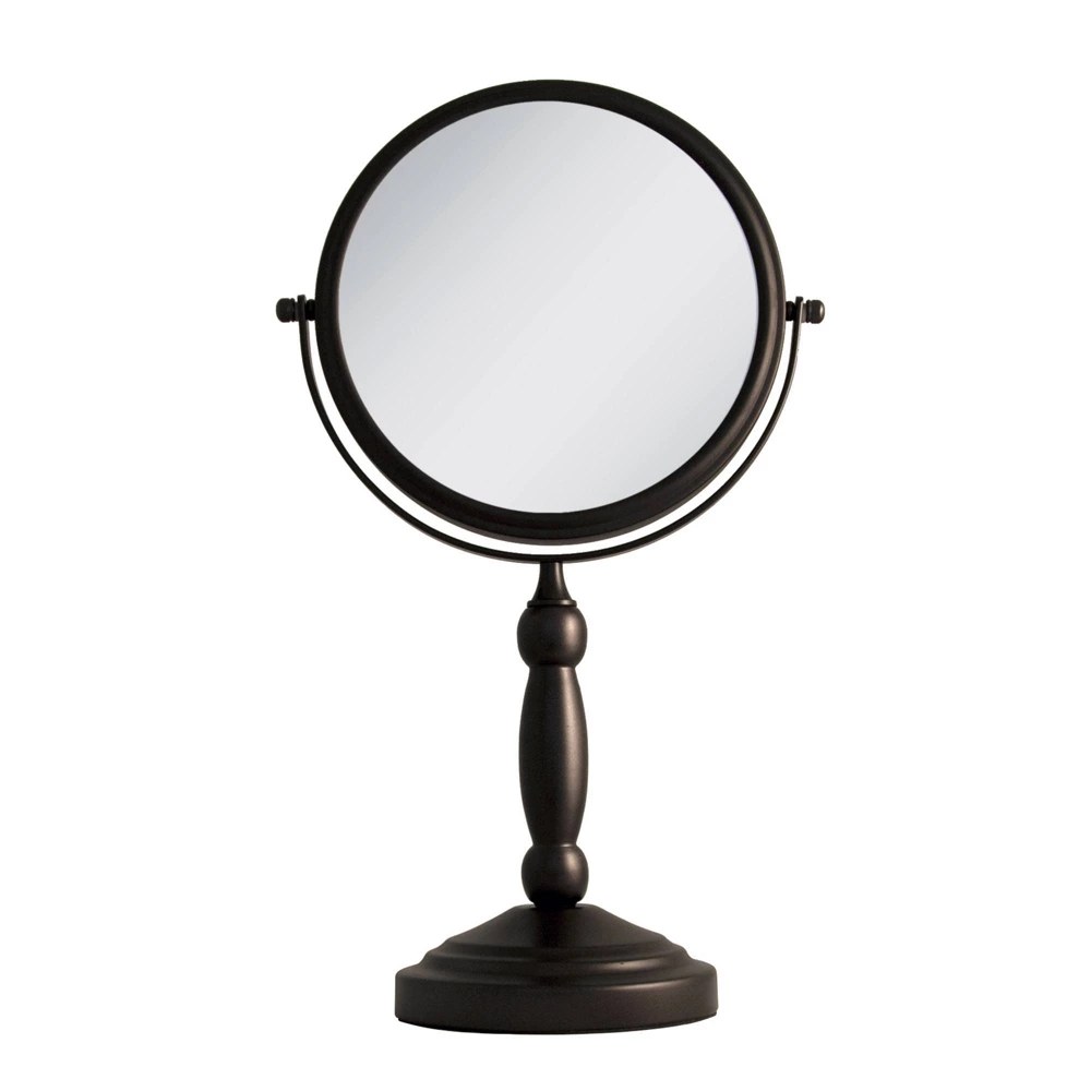9" Round Two-Sided Swivel Vanity Makeup Mirror Oil Rubbed Bronze - Zadro