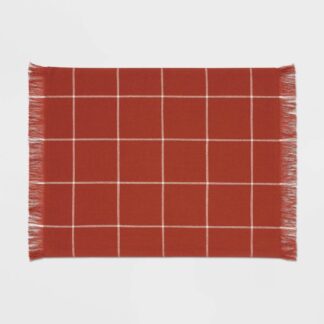 Cotton Plaid Placemat with Fringe - Threshold