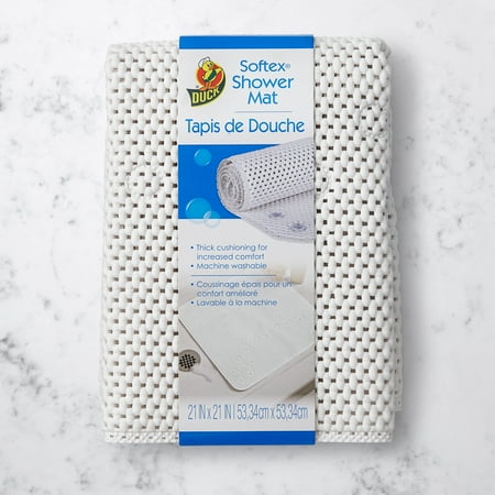 Duck 21 in x 21 in Softex Cushioned Shower Mat White