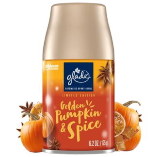 Glade Automatic Air Freshener Refill Spray  Stocking Stuffers  Golden Pumpkin and Spice  6.2 oz
