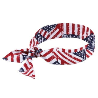 Ergodyne Chill-Its® 6700 Evaporative Cooling Bandana - Tie Stars & Stripes