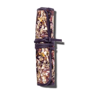 Sonia Kashuk Cosmetic Bag Brush Rollup Distress Floral with Foil