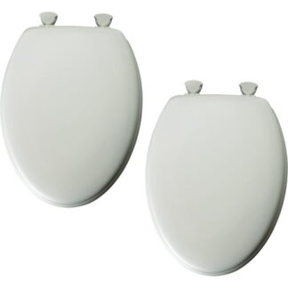 Mayfair White Elongated Traditional Wood Toilet Seat (only one)