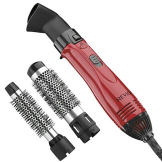 Revlon 1200W Ionic Ceramic 1  & 1-1/2  Hot Air Styling Kit  Red