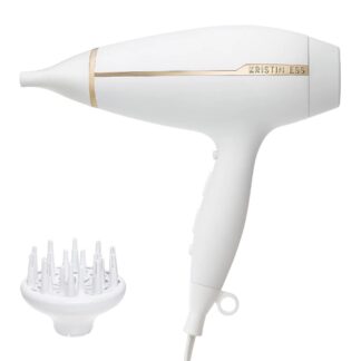 Kristin Ess Ionic Professional Blow Dryer, Smoothing & Frizz Control - 1875W: Includes Concentrator & Diffuser