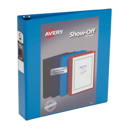 Avery 1.5 Show-Off Economy View Binder Round Rings Color (Black Light Blue Navy Blue Red) Will Vary 1 Binder (12058)