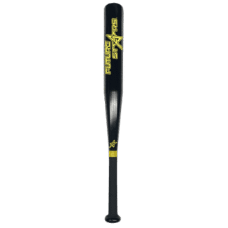 Future Stars Aluminum T-Ball & Baseball Softball Bat 24 - Black & Yellow - Perfect for All Ages - Unisex - Recreational Use