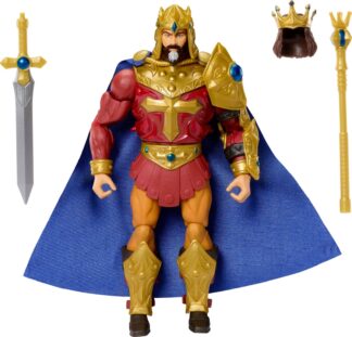Masters of the Universe Masterverse 7-Inch Action Figure, New Eternia King Randor, Motu Toy Hero of Eternia, Cape & Armo