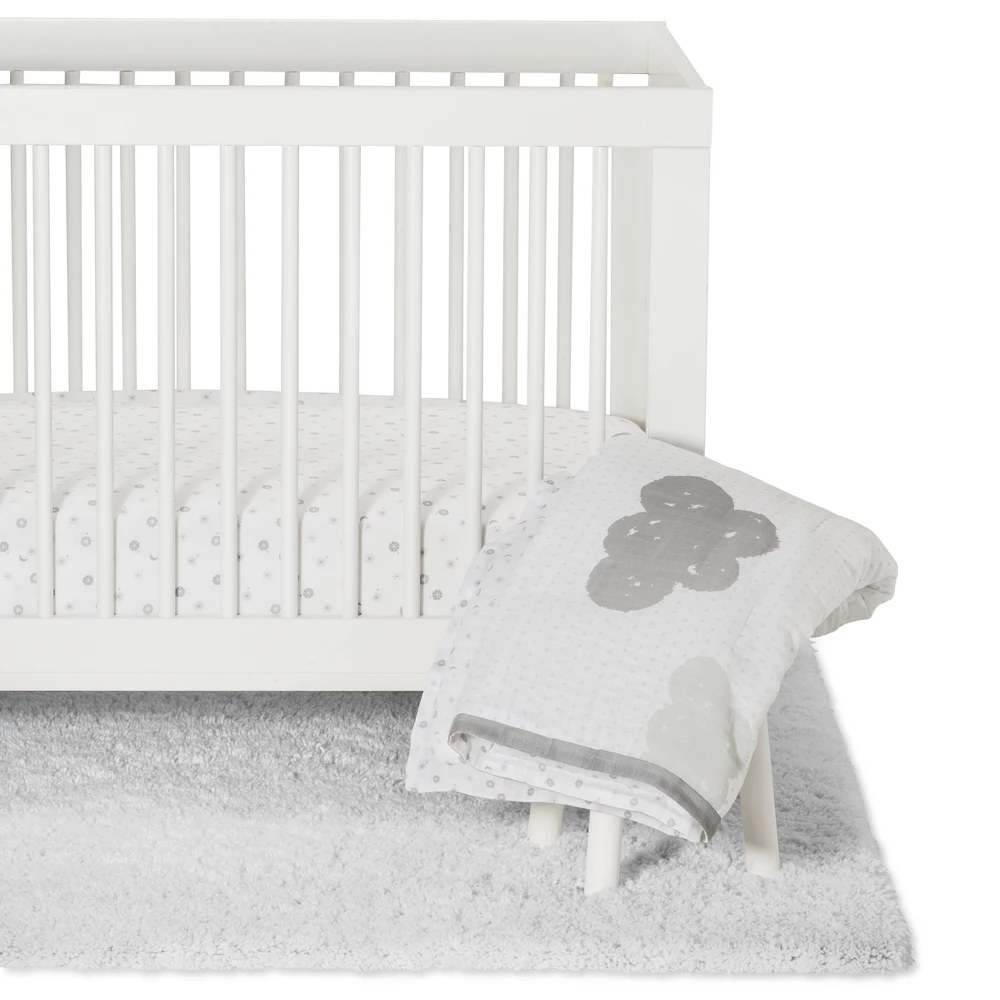 Crib Bedding Set Fresh Air 4pc - Cloud Island Platinum
